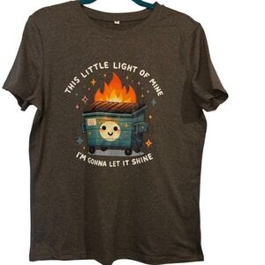 Funny Tshirt This Little Light Dumpster Fire Meme with Positive Vibes medium NEW
